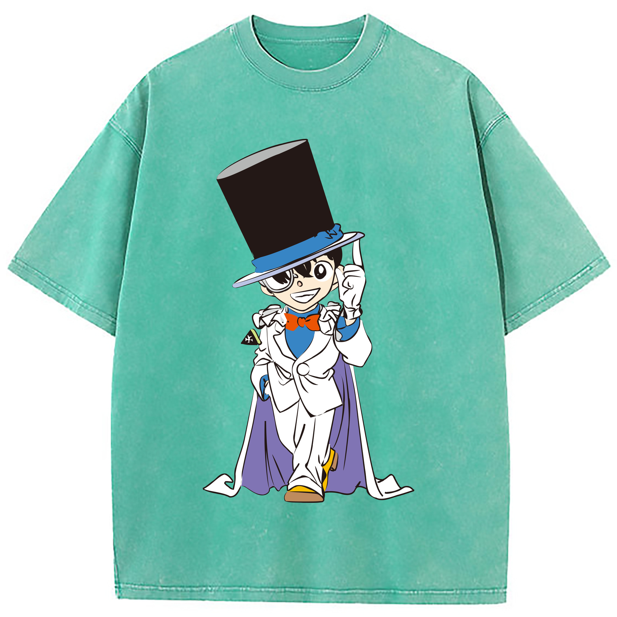 （画像用） 名探偵コナン 江戸川 コナン Detective Conan Conan Edogawa 綿100% ヴィンテージ風 半袖Tシャツ（フロントプリント）